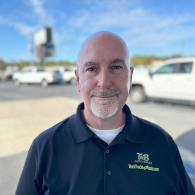 Brian Knoedl, sales at T&B Auto Sales work truck dealership in Bryant, Arkansas
