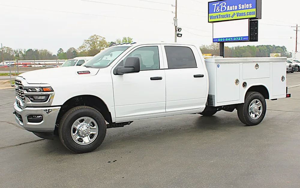Used RAM 3500 utility service body truck for sale at T&B Auto Sales in Bryant, Arkansas